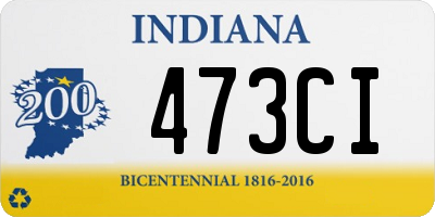 IN license plate 473CI