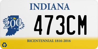 IN license plate 473CM