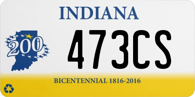 IN license plate 473CS