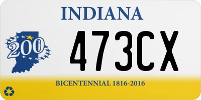 IN license plate 473CX