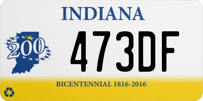 IN license plate 473DF