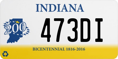 IN license plate 473DI