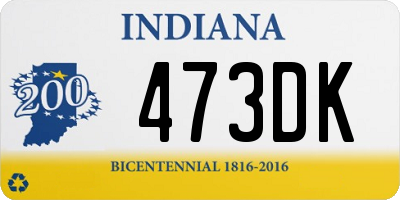 IN license plate 473DK