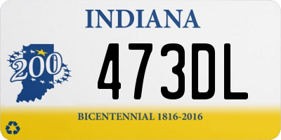 IN license plate 473DL