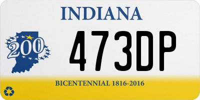 IN license plate 473DP