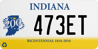 IN license plate 473ET