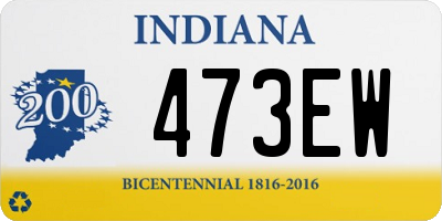 IN license plate 473EW