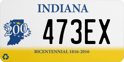 IN license plate 473EX