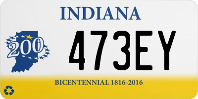 IN license plate 473EY