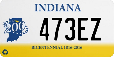 IN license plate 473EZ