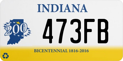 IN license plate 473FB