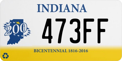 IN license plate 473FF