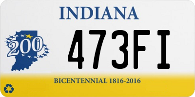 IN license plate 473FI