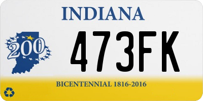 IN license plate 473FK