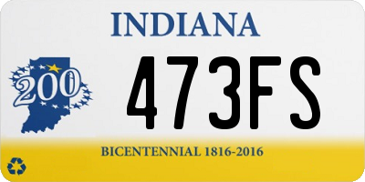 IN license plate 473FS