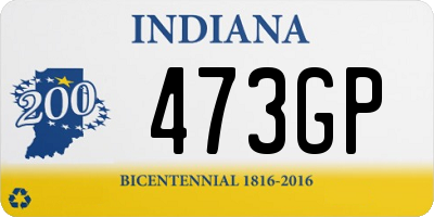 IN license plate 473GP