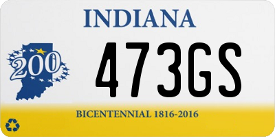 IN license plate 473GS