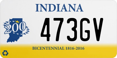 IN license plate 473GV