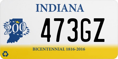 IN license plate 473GZ