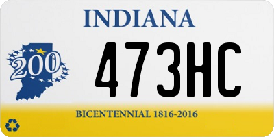 IN license plate 473HC