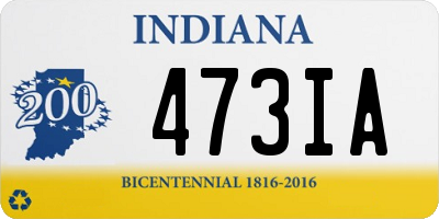 IN license plate 473IA