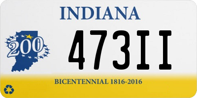 IN license plate 473II