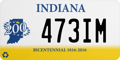 IN license plate 473IM