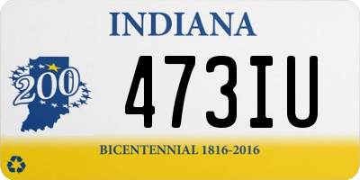 IN license plate 473IU
