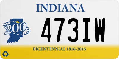 IN license plate 473IW