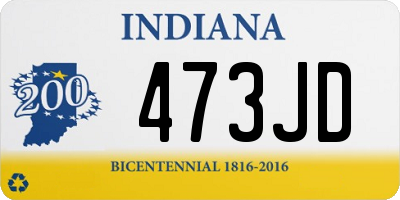IN license plate 473JD