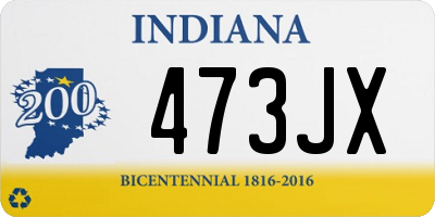 IN license plate 473JX