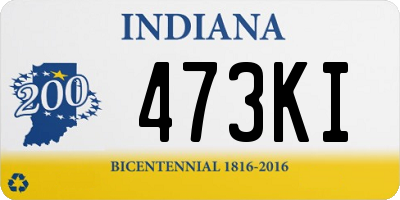 IN license plate 473KI