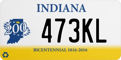 IN license plate 473KL