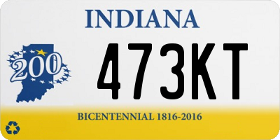 IN license plate 473KT