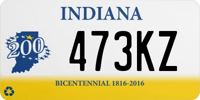 IN license plate 473KZ