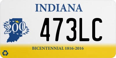 IN license plate 473LC