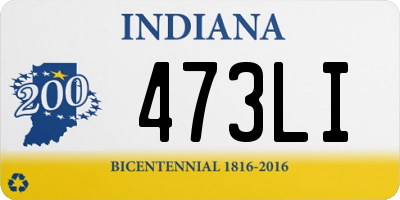 IN license plate 473LI