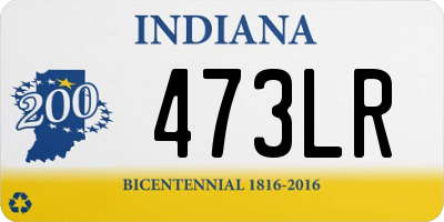 IN license plate 473LR