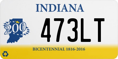 IN license plate 473LT