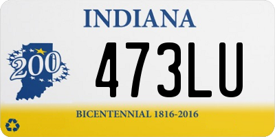 IN license plate 473LU