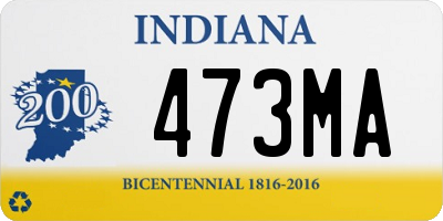 IN license plate 473MA