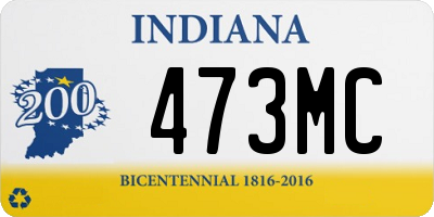 IN license plate 473MC