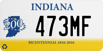 IN license plate 473MF