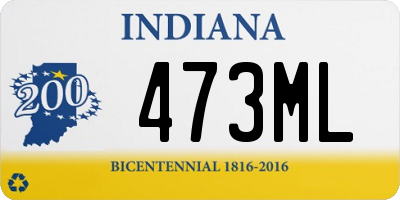 IN license plate 473ML