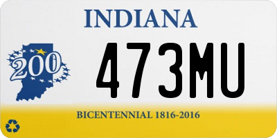 IN license plate 473MU