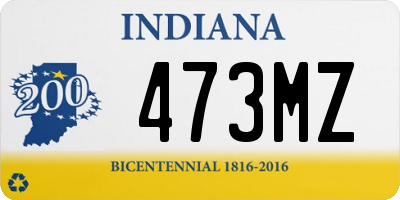 IN license plate 473MZ