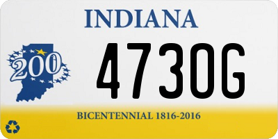 IN license plate 473OG