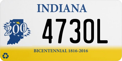 IN license plate 473OL