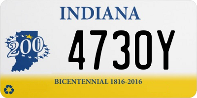 IN license plate 473OY