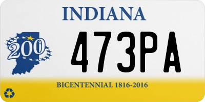 IN license plate 473PA